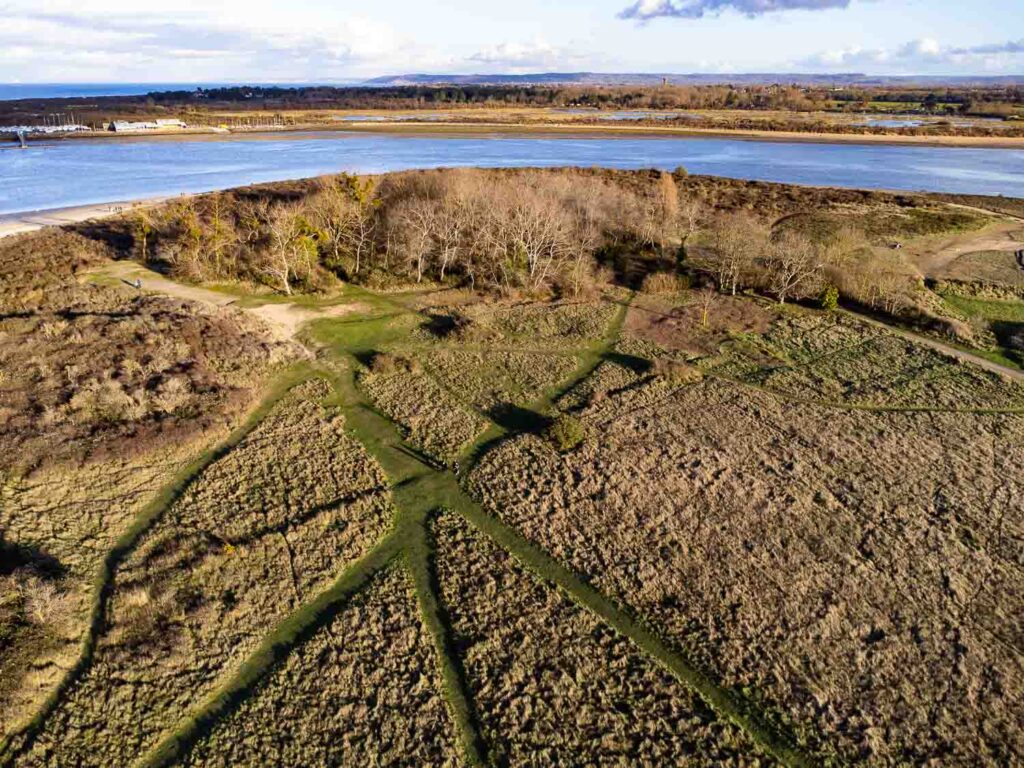 Image drone de la Pointe du Siège - Ouistreham (14)